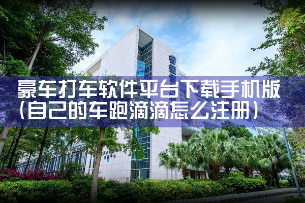 豪车打车软件平台下载手机版